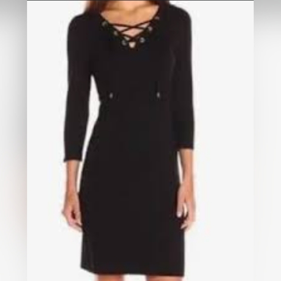 Calvin Klein Elegant Black Dress Size 8 - Picture 3 of 5